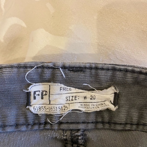Free People Grey Corduroy Pants - Picture 3 of 4